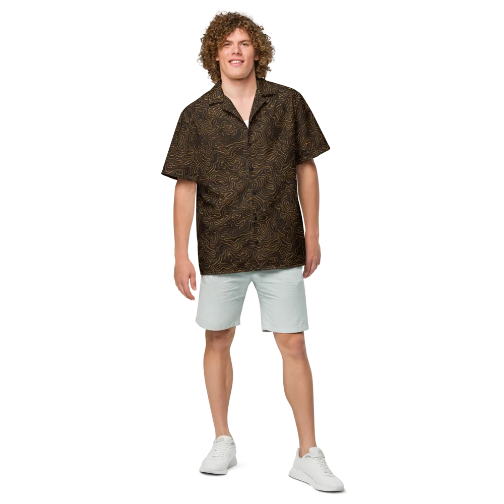 Amber Maze on Button Shirt — Front