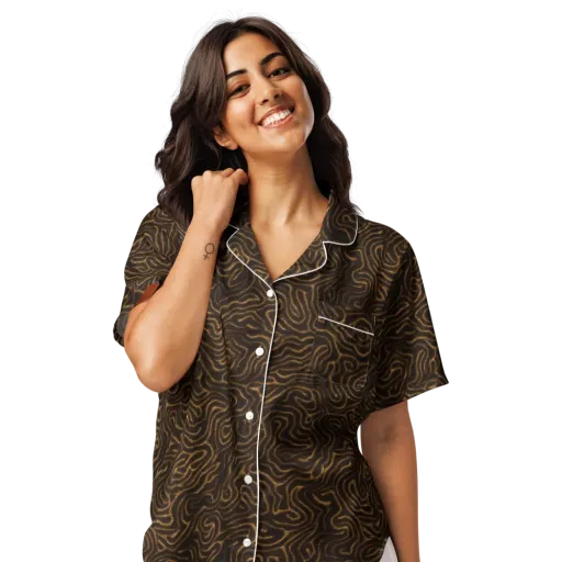 Amber Maze on a Women's Short Sleeve Pajama Top