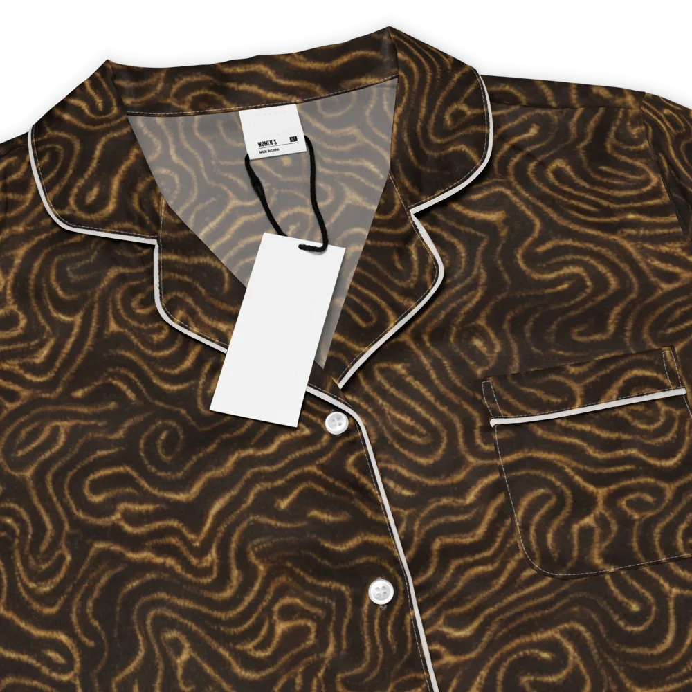 Amber Maze on Women's Short Sleeve Pajama Top — Product details