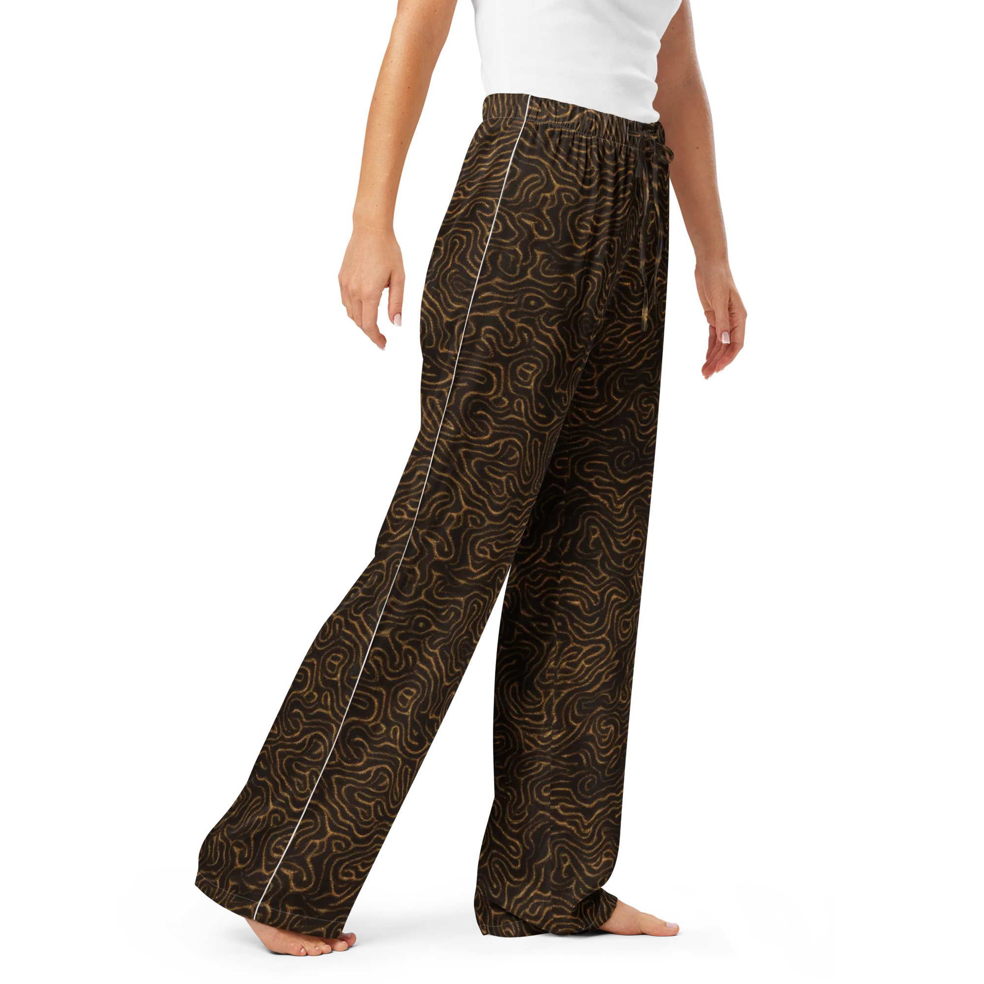 Amber Maze on Women's Pajama Pants — Right Front