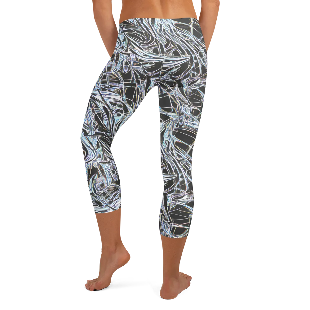 Chrome Tangle on Capri Leggings — Back
