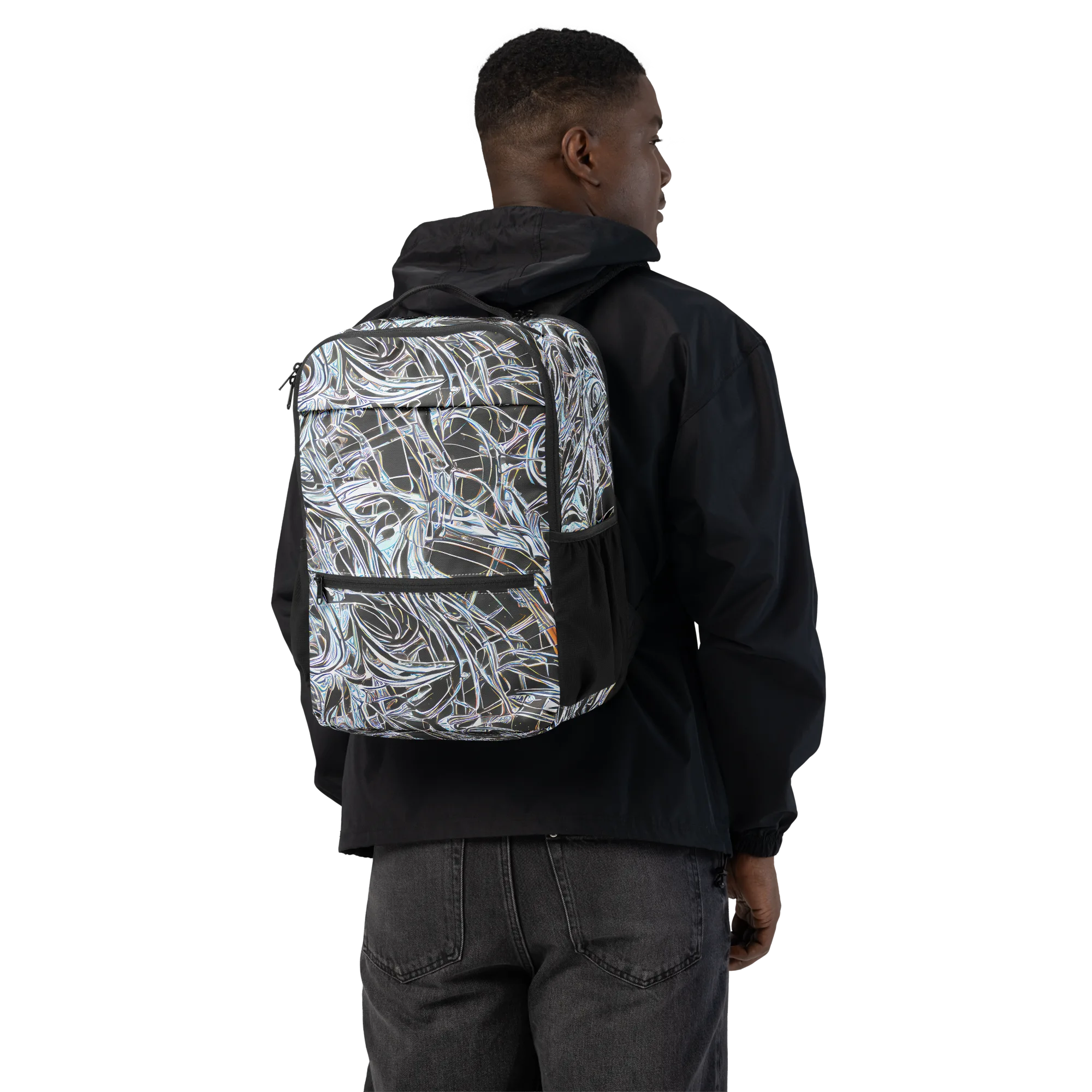 Chrome Tangle on Utility Backpack — Back