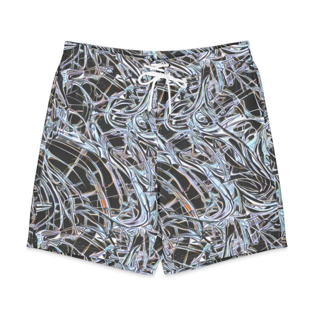 Chrome Tangle on Men's Board Shorts — Front