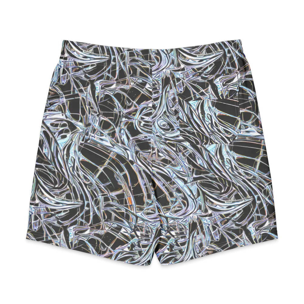 Chrome Tangle on Men's Board Shorts — Back