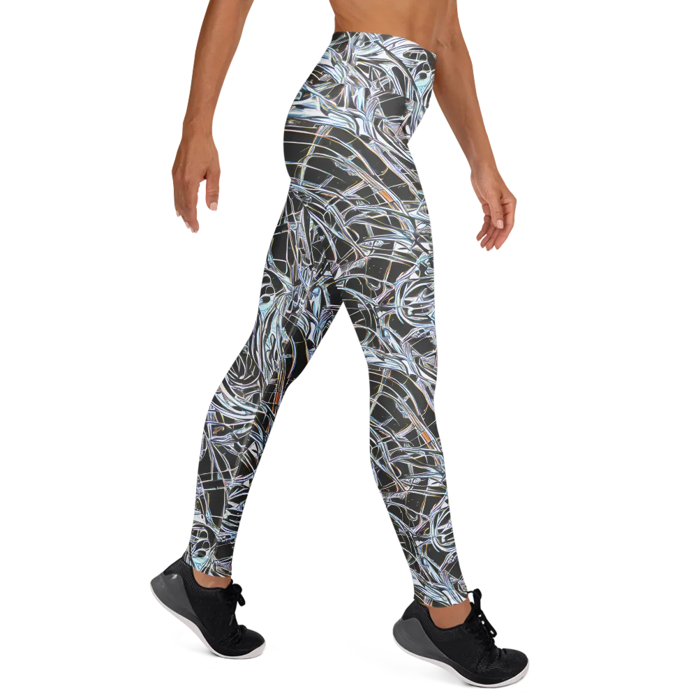 Chrome Tangle on Yoga Leggings — Right