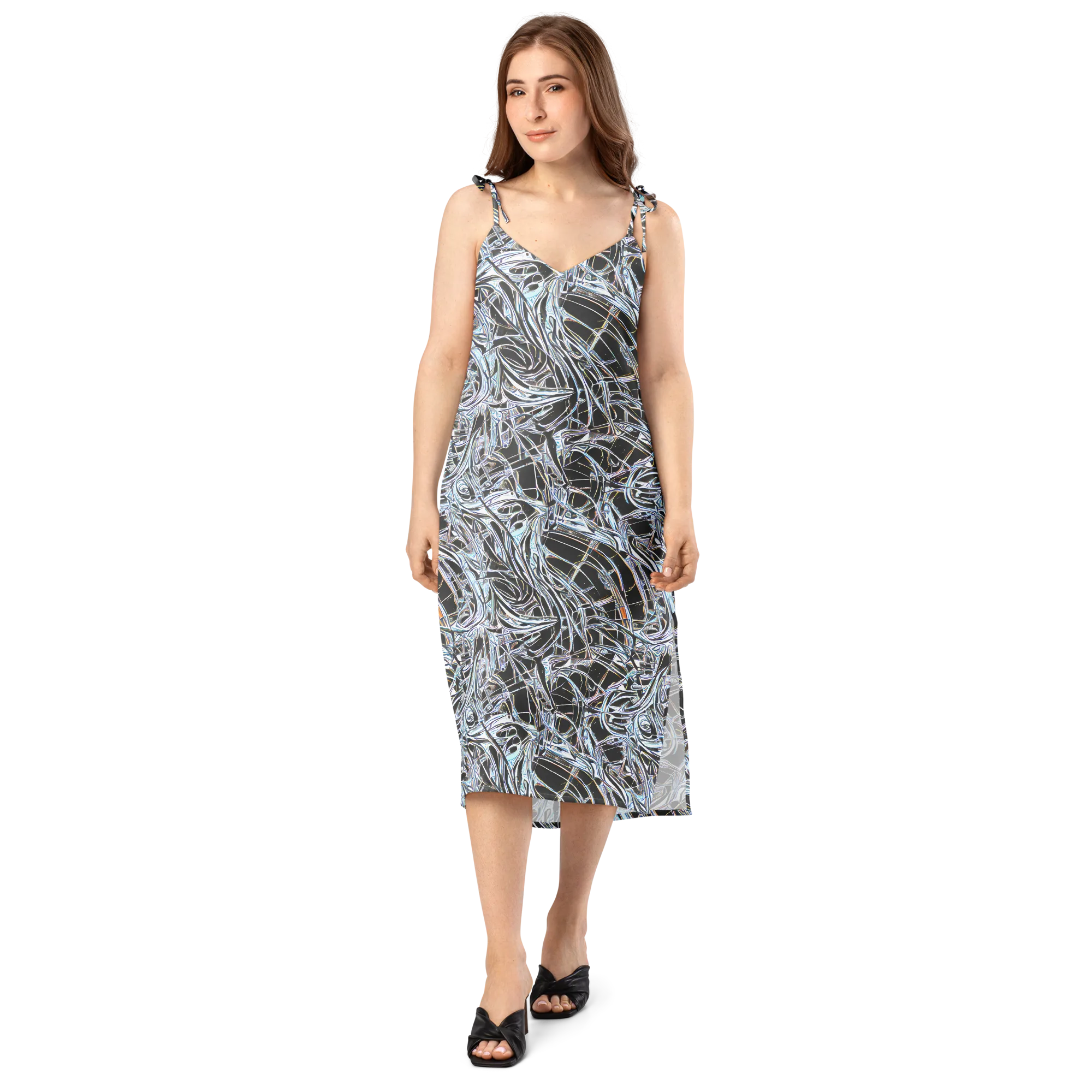 Chrome Tangle on Slip Dress — Front