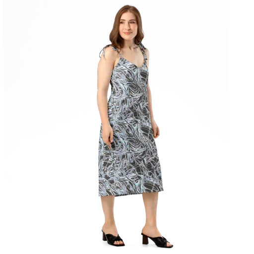 Chrome Tangle on a Slip Dress