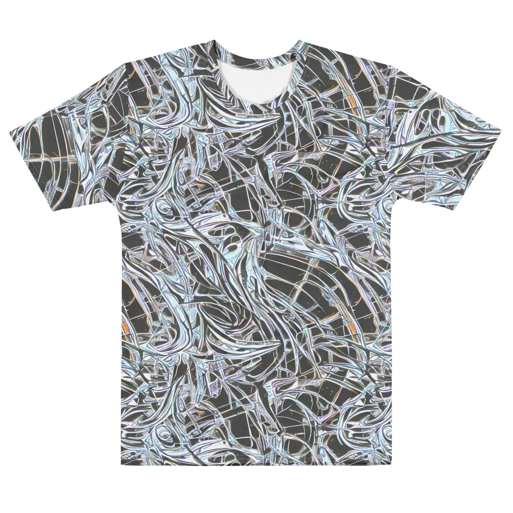 Chrome Tangle on Men's Cotton Crew Neck T-Shirt — Front