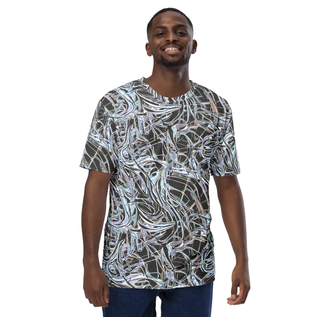 Chrome Tangle on Men's Crew Neck T-Shirt — Front