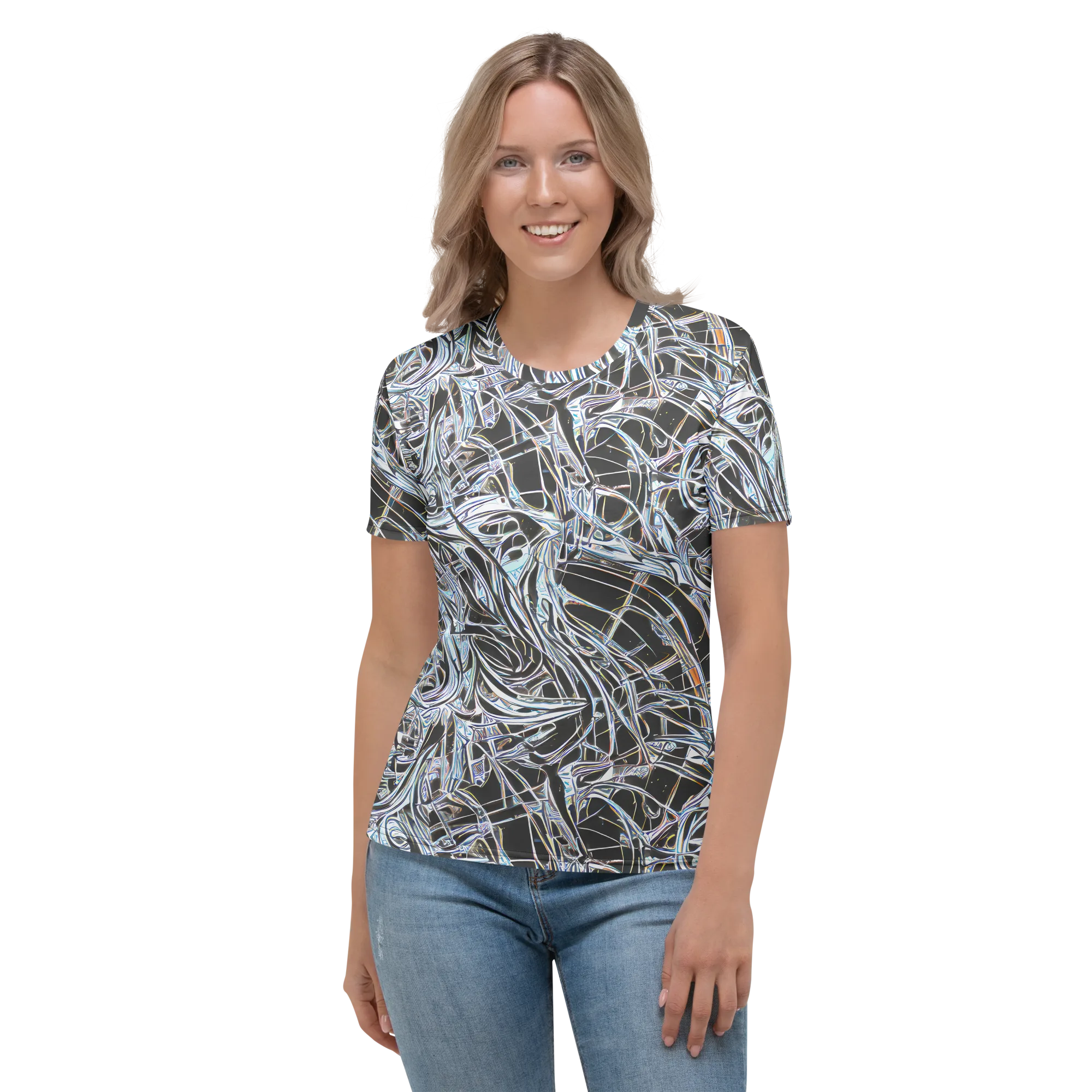Chrome Tangle on Women's Crew Neck T-Shirt — Front