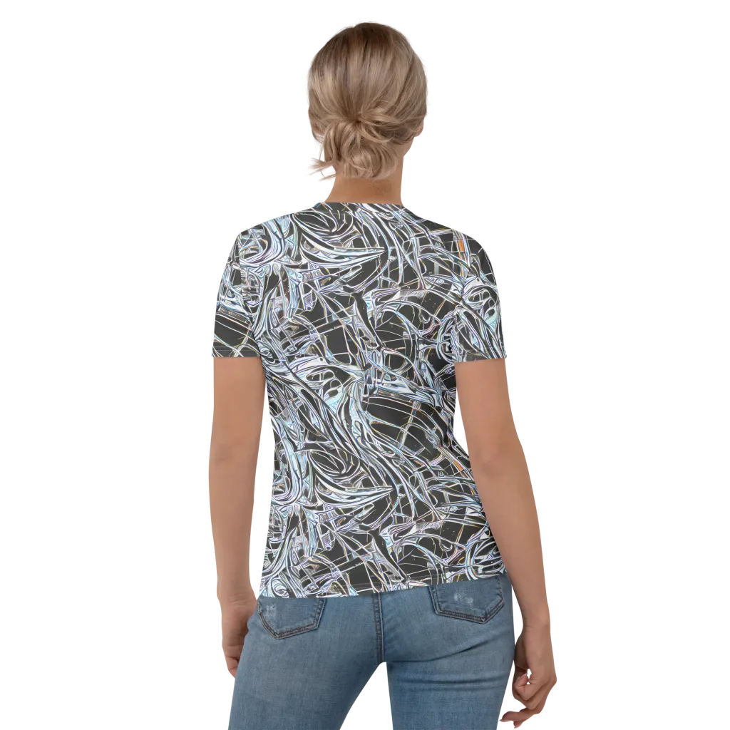 Chrome Tangle on Women's Crew Neck T-Shirt — Back