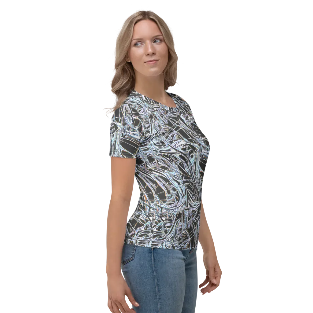 Chrome Tangle on Women's Crew Neck T-Shirt — Right