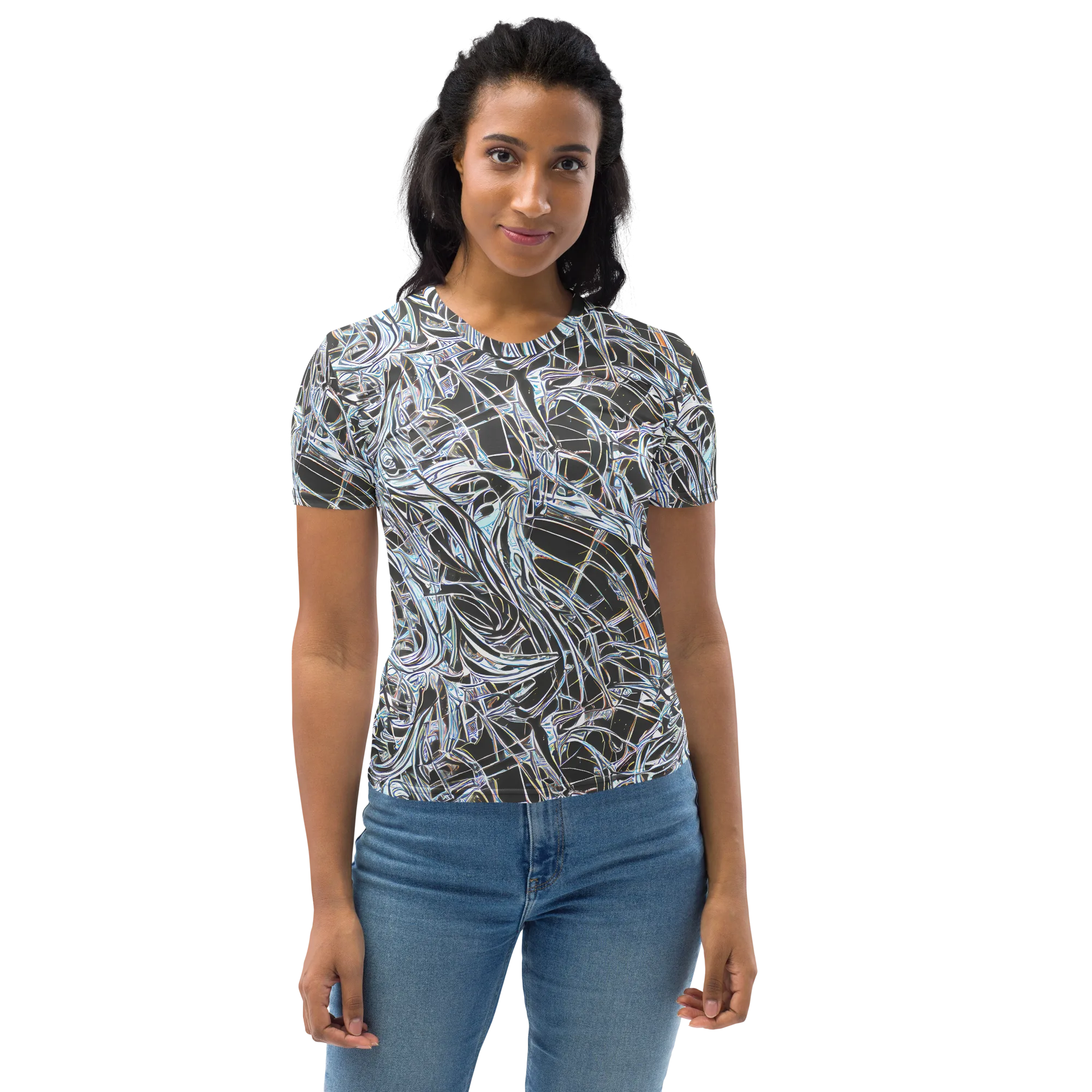 Chrome Tangle on Women's Crew Neck T-Shirt — Front