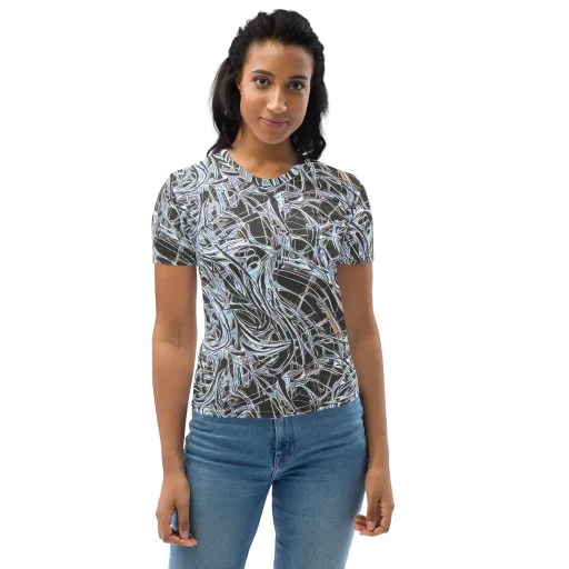 Chrome Tangle on a Women's Crew Neck T-Shirt