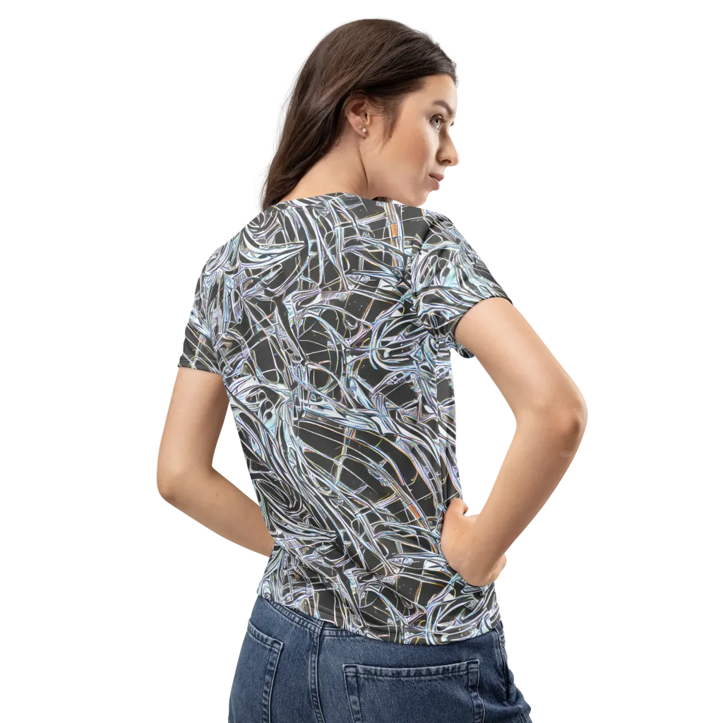 Chrome Tangle on Women's Crew Neck T-Shirt — Back