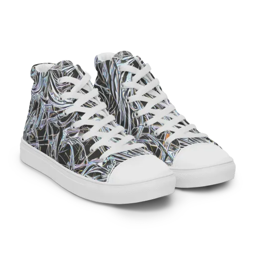 Chrome Tangle on a Women's High Top Canvas Shoes