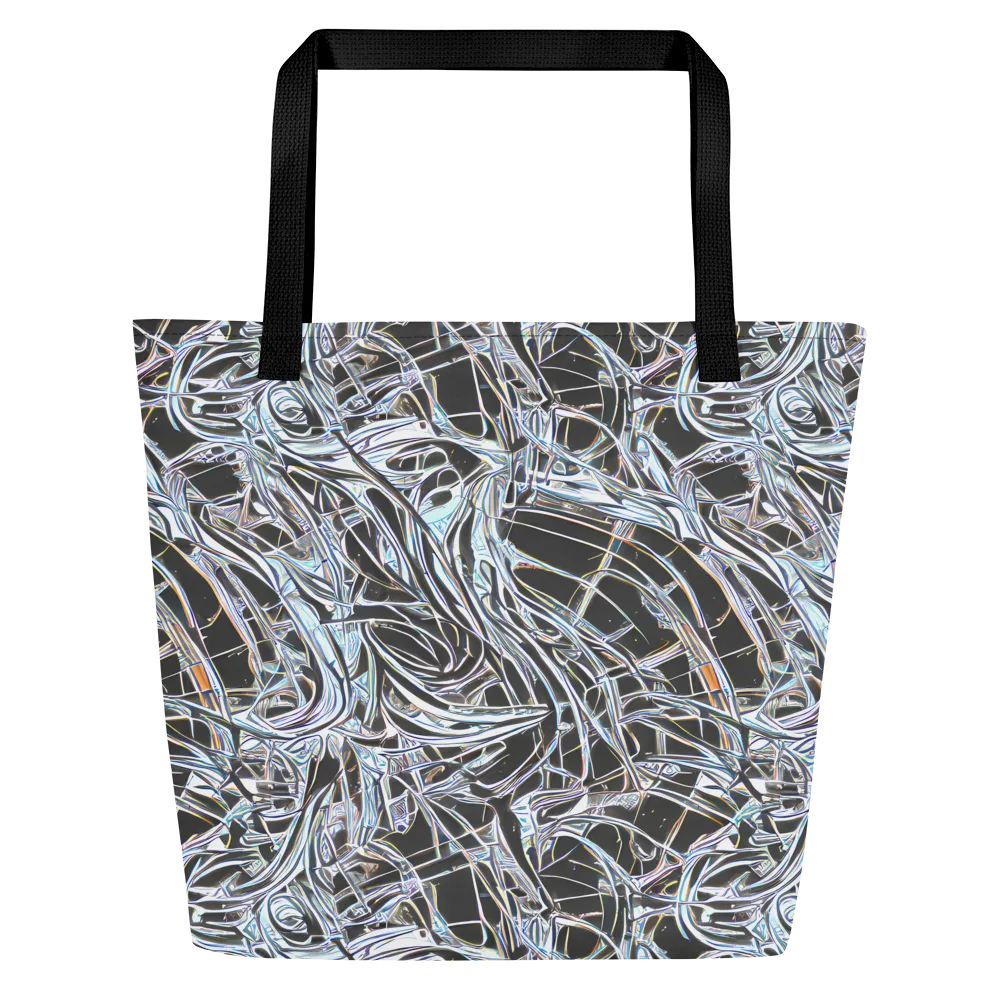 Chrome Tangle on Large Tote Bag W/ Pocket — Front