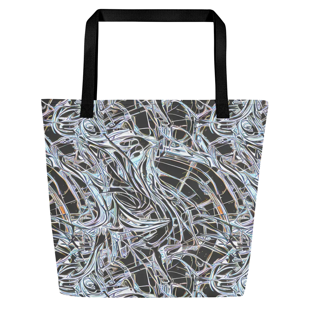 Chrome Tangle on Large Tote Bag W/ Pocket — Front