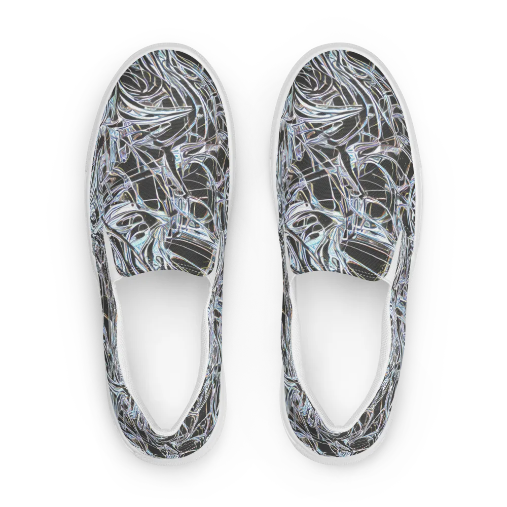 Chrome Tangle on Women's Slip-On Canvas Shoes — Front