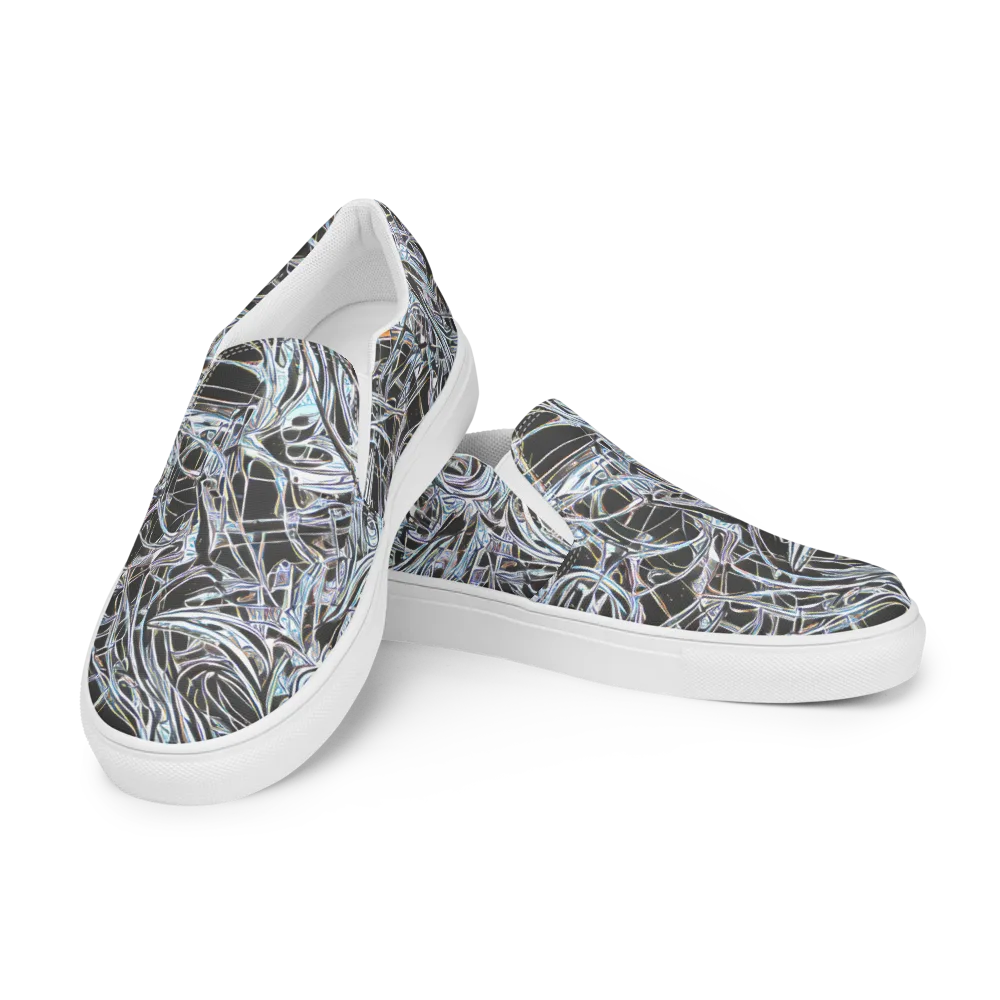 Chrome Tangle on Women's Slip-On Canvas Shoes — Left Front