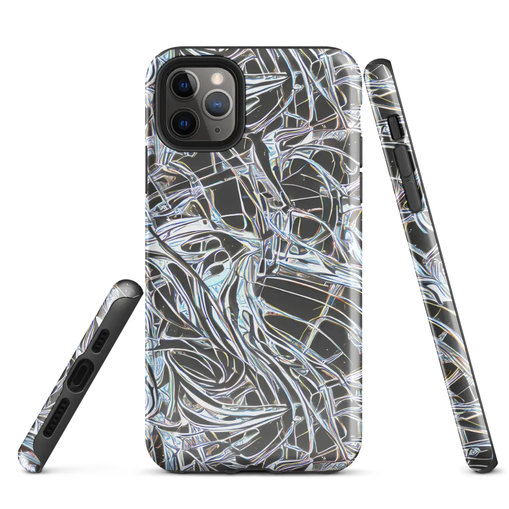 Chrome Tangle on Tough Case for iPhone® — Front