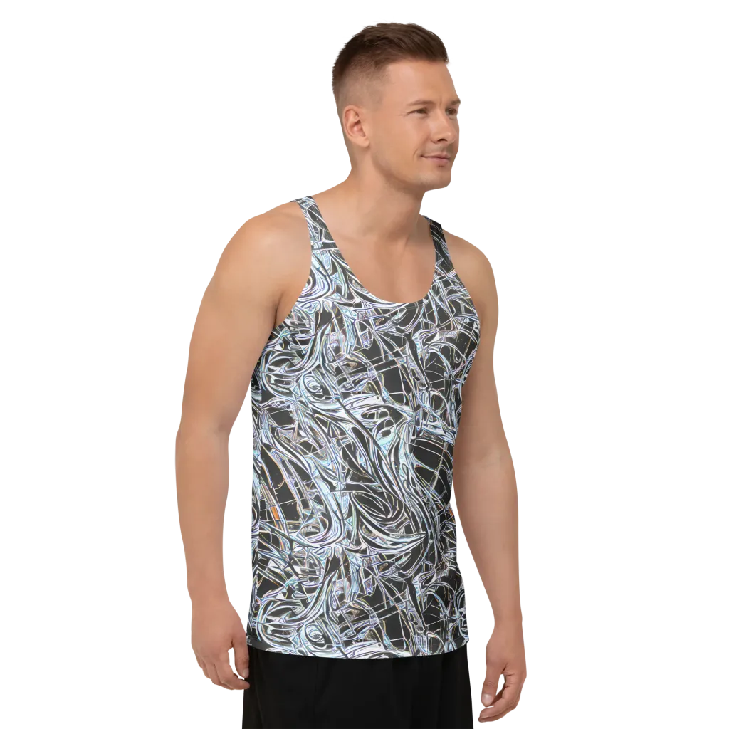 Chrome Tangle on Men's Tank Top — Right Front