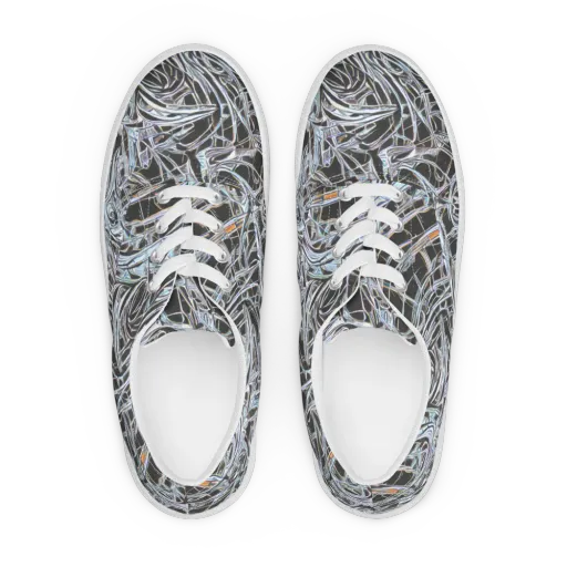 Chrome Tangle on a Men's Lace-Up Canvas Shoes