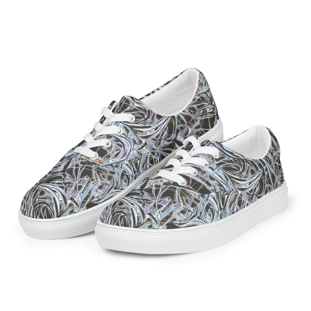 Chrome Tangle on Men's Lace-Up Canvas Shoes — Left Front