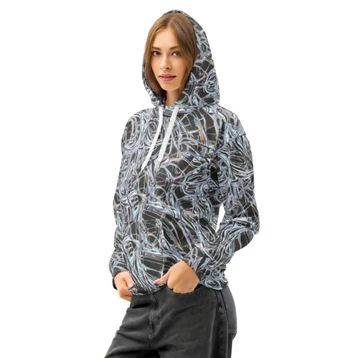 Chrome Tangle on a Cotton Hoodie