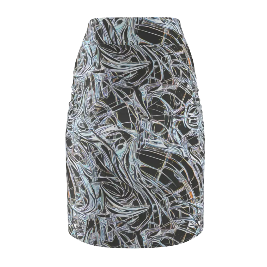 Chrome Tangle on Pencil Skirt — Back