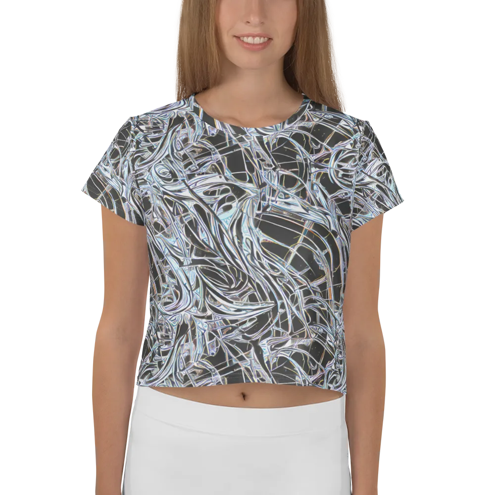 Chrome Tangle on Crop Tee — Front