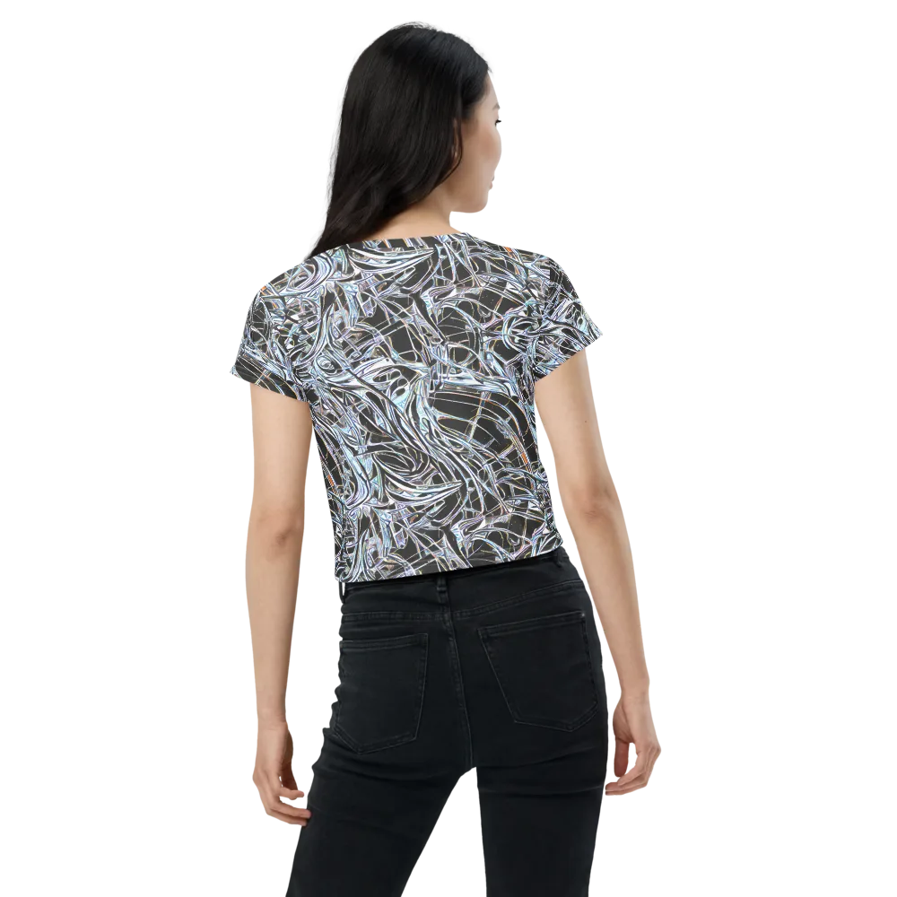 Chrome Tangle on Crop Tee — Back