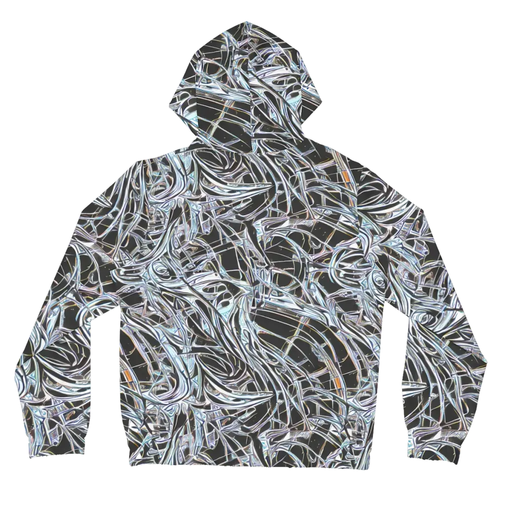 Chrome Tangle on Women's Full-Zip Hoodie — Back