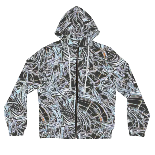 Chrome Tangle on a Women's Full-Zip Hoodie