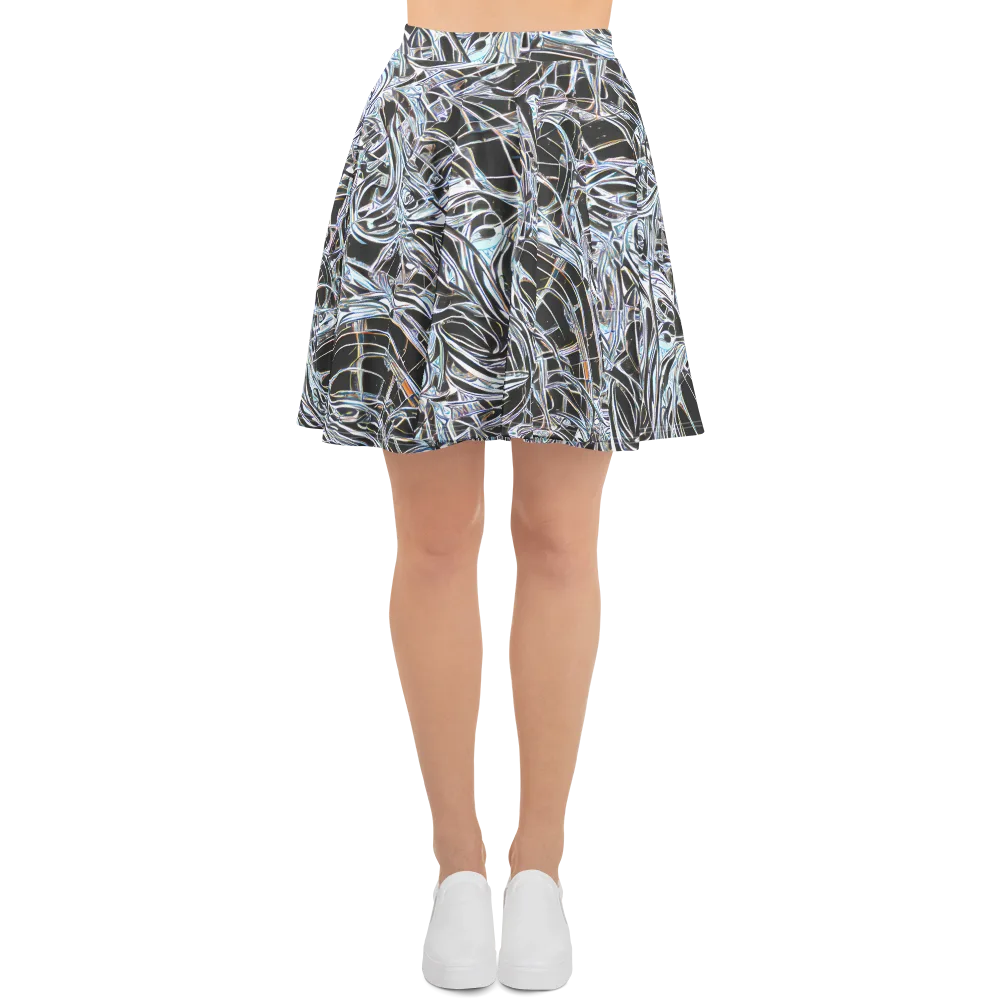 Chrome Tangle on Skater Skirt — Front