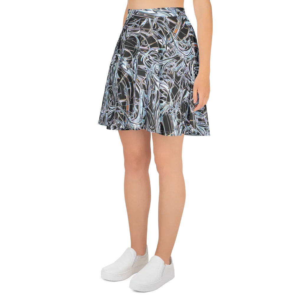 Chrome Tangle on Skater Skirt — Left