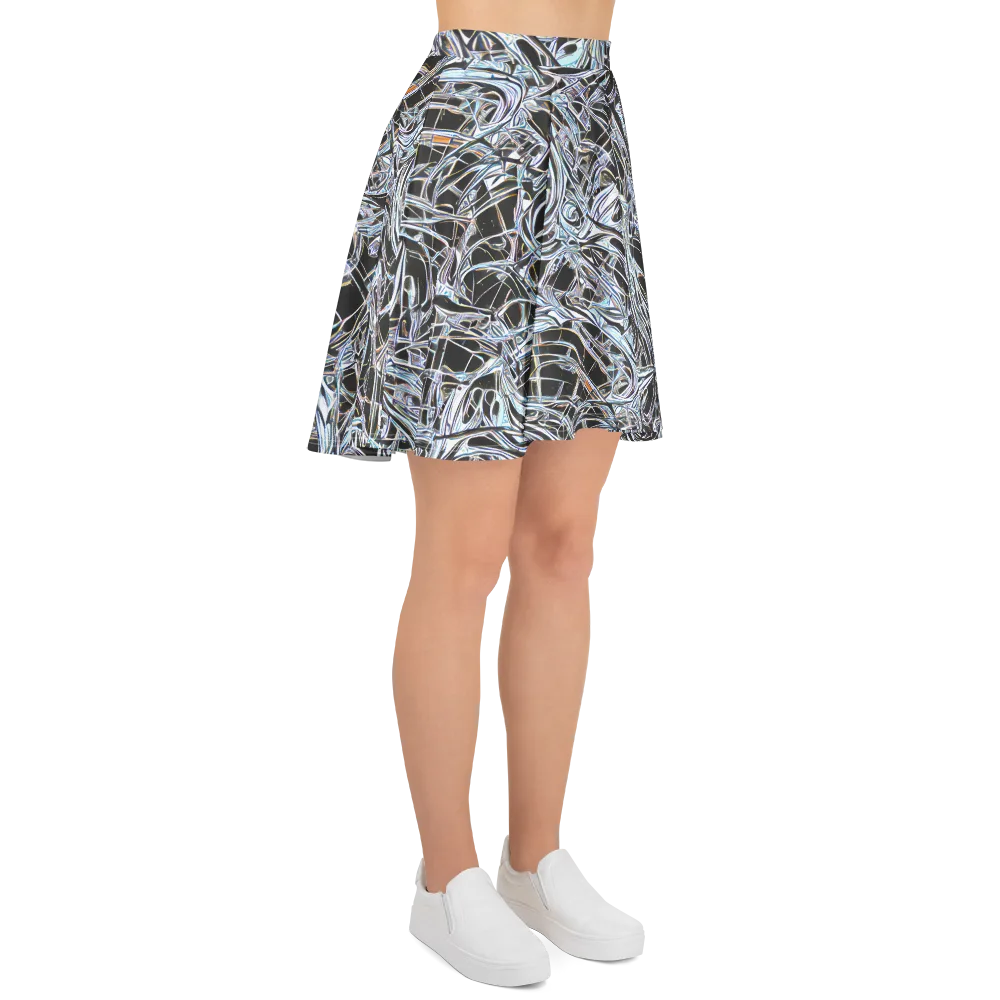 Chrome Tangle on Skater Skirt — Right