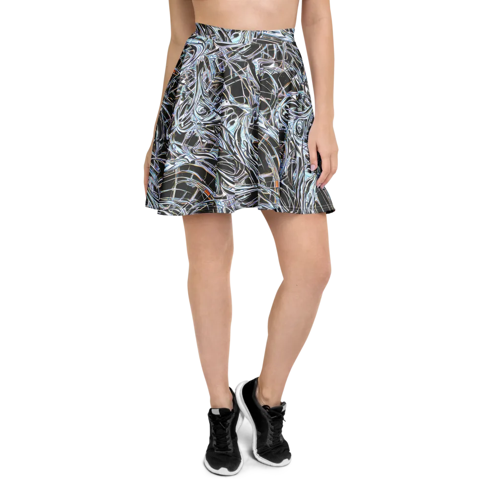Chrome Tangle on Skater Skirt — Front