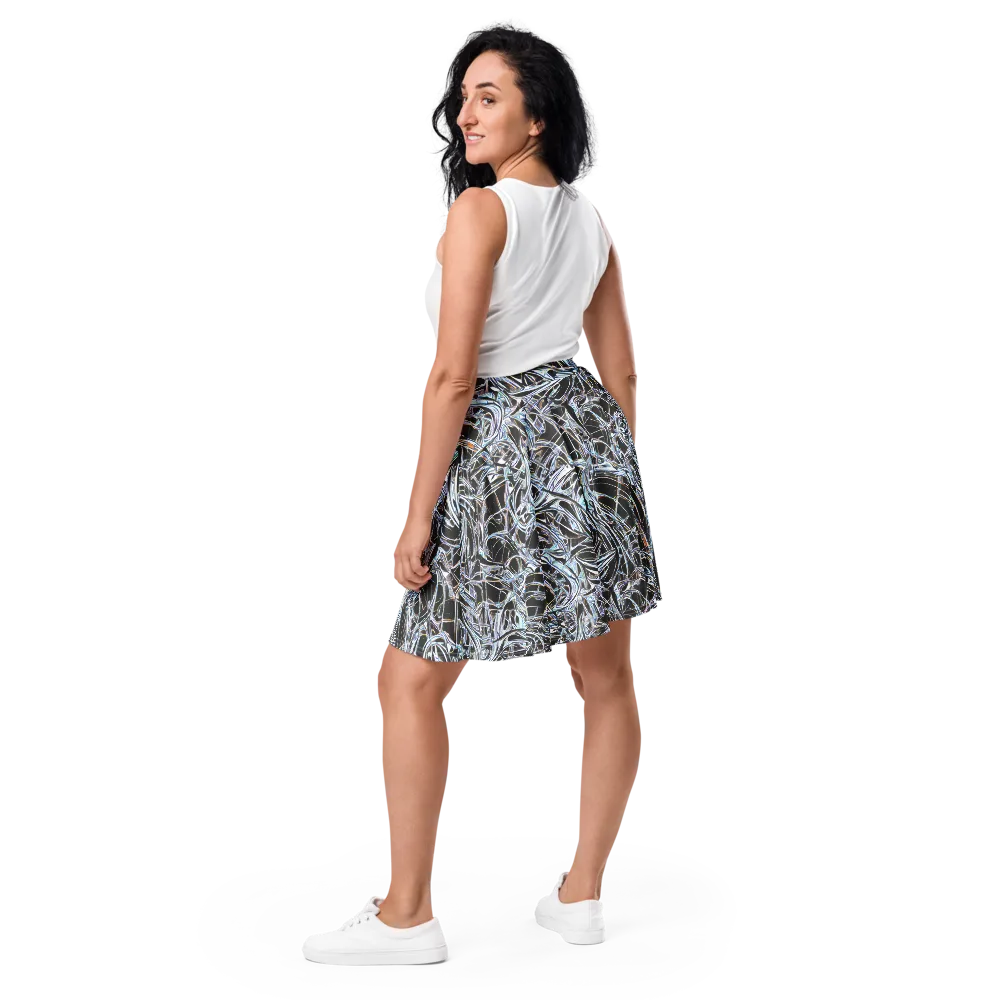 Chrome Tangle on Skater Skirt — Back
