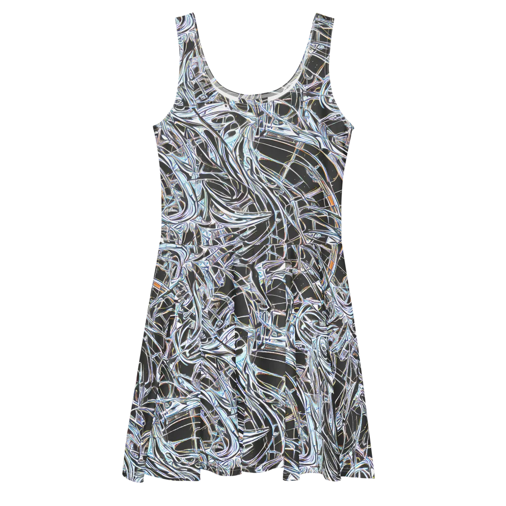 Chrome Tangle on Skater Dress — Front