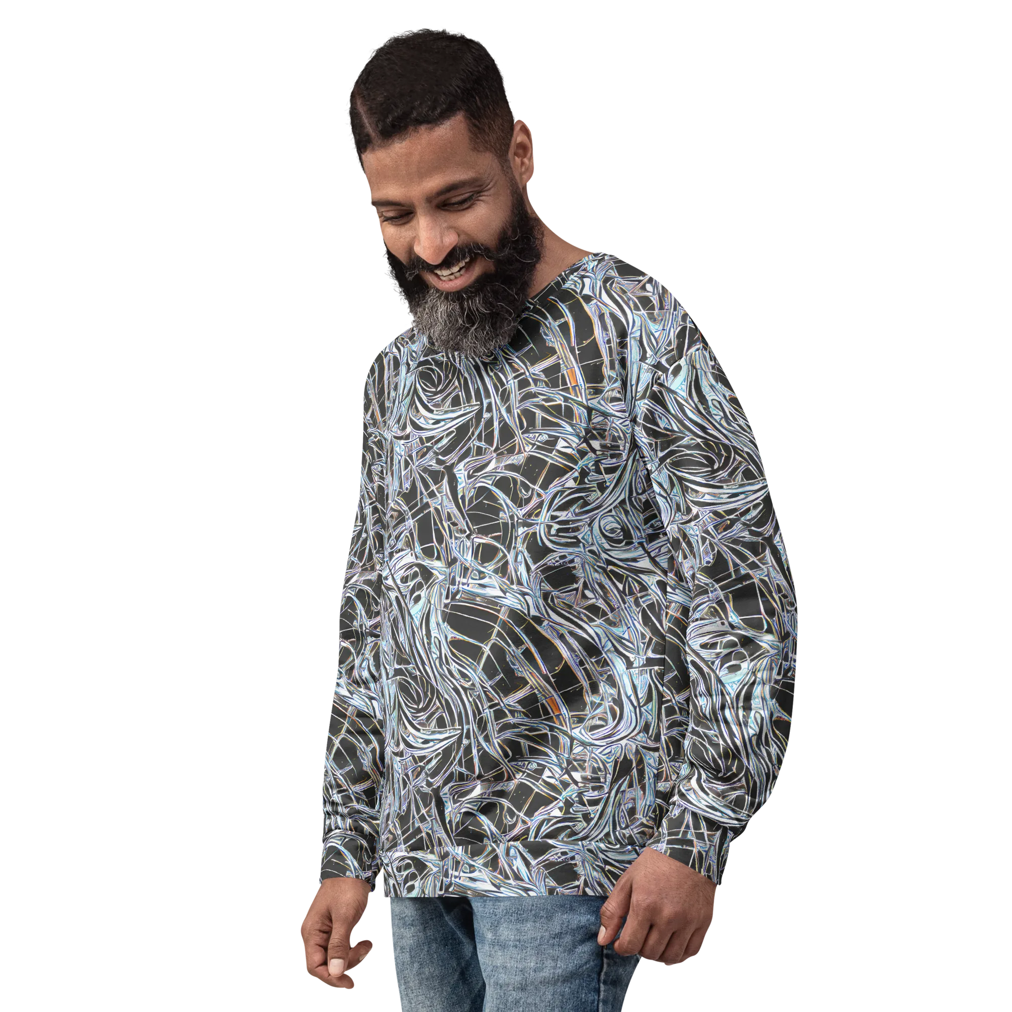 Chrome Tangle on Sweatshirt — Left Front