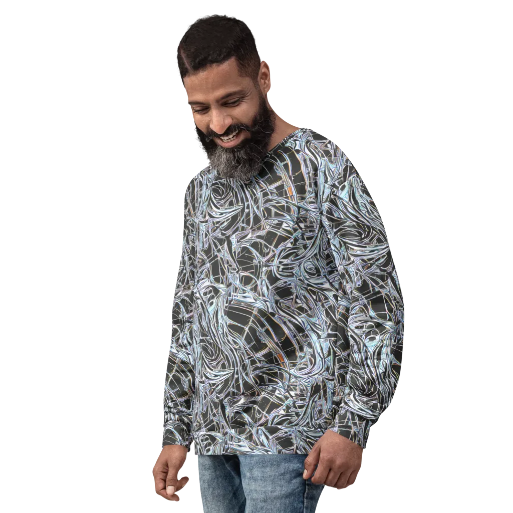 Chrome Tangle on Sweatshirt — Left Front
