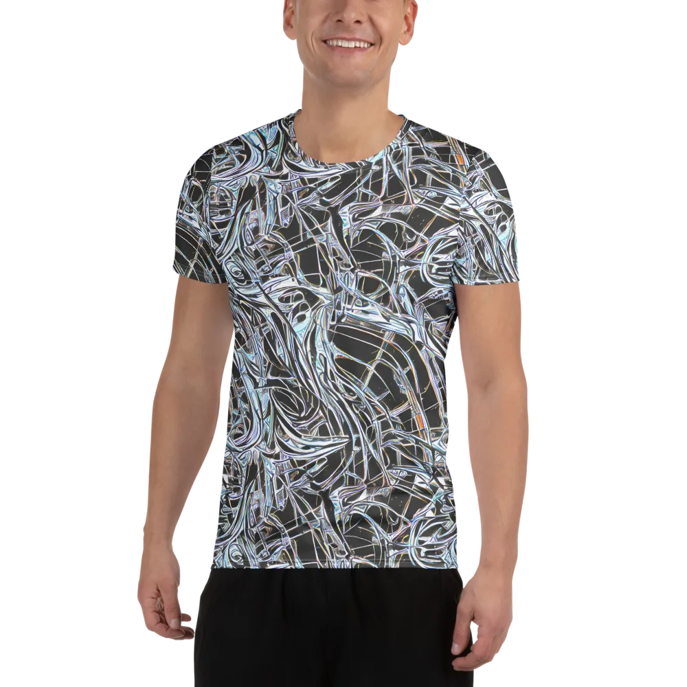 Chrome Tangle on Men's Athletic T-Shirt — Front