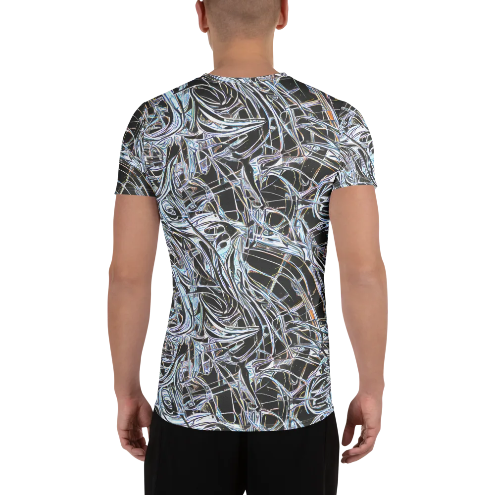 Chrome Tangle on Men's Athletic T-Shirt — Back