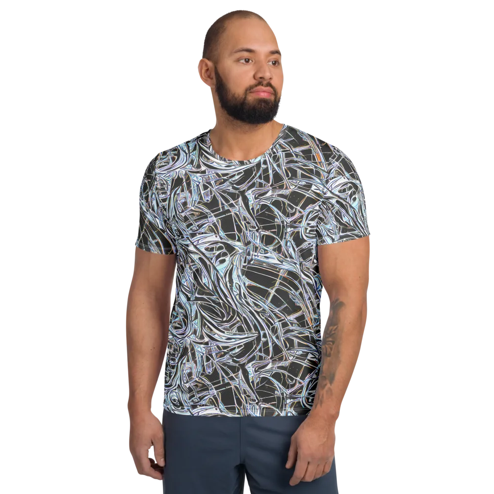 Chrome Tangle on Men's Athletic T-Shirt — Front