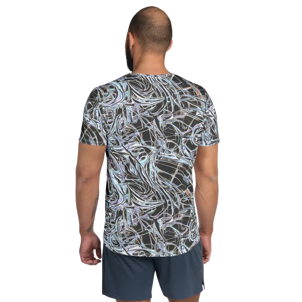 Chrome Tangle on Men's Athletic T-Shirt — Back