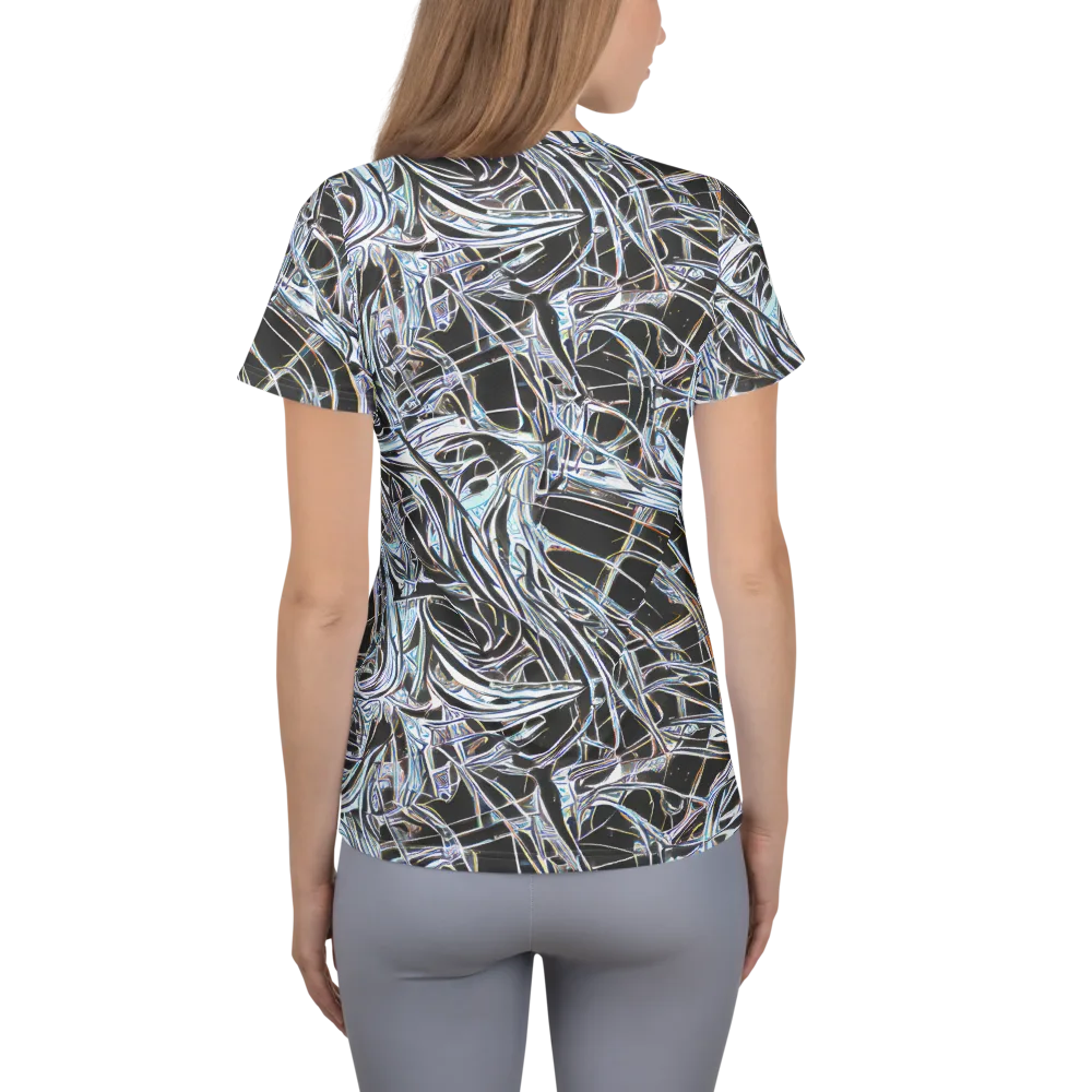 Chrome Tangle on Women's Athletic T-Shirt — Back