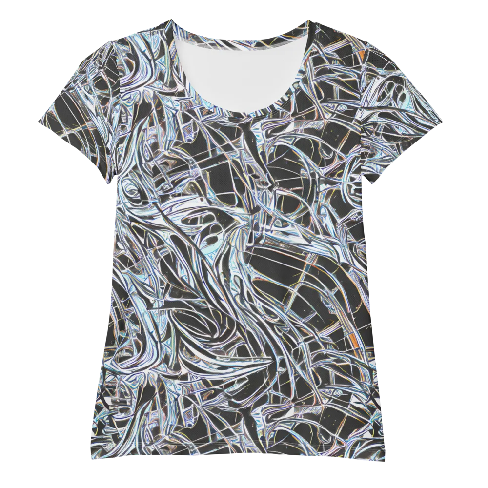 Chrome Tangle on Women's Athletic T-Shirt — Front