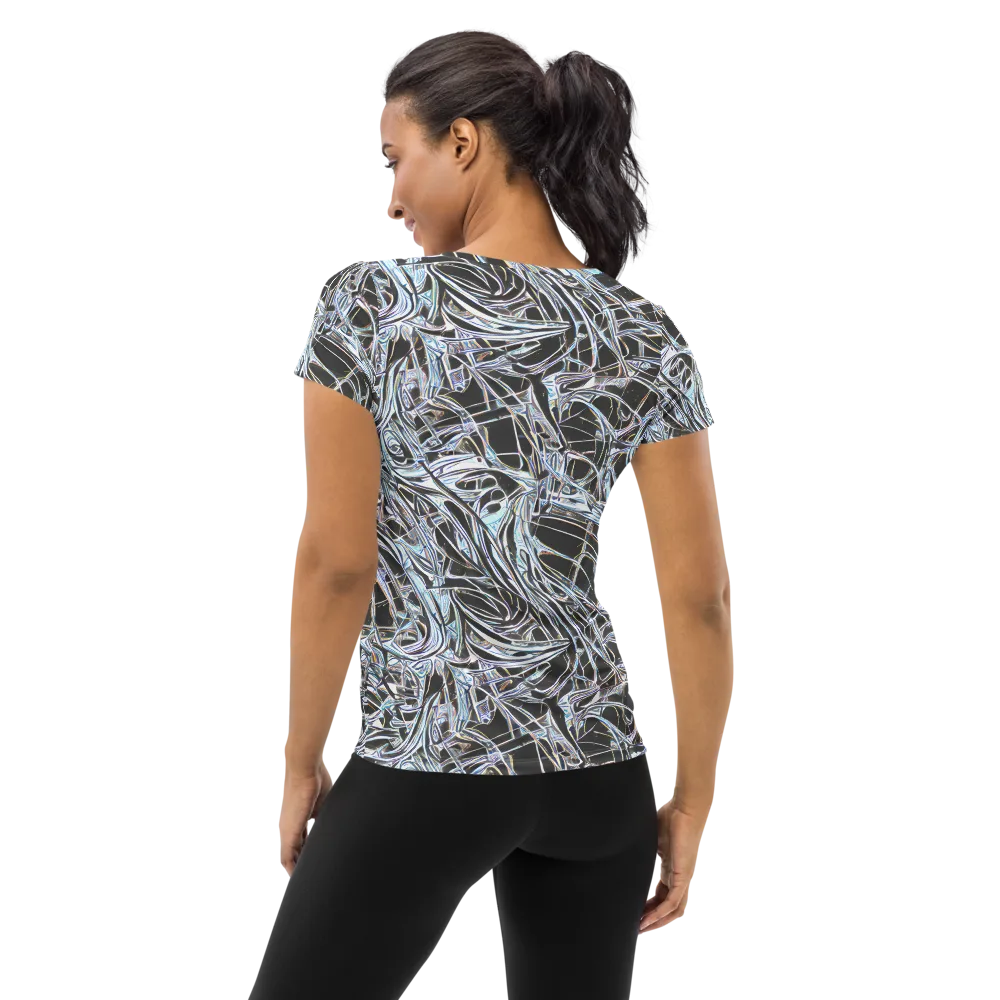 Chrome Tangle on Women's Athletic T-Shirt — Back
