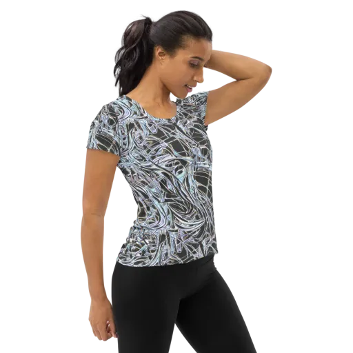 Chrome Tangle on a Women's Athletic T-Shirt